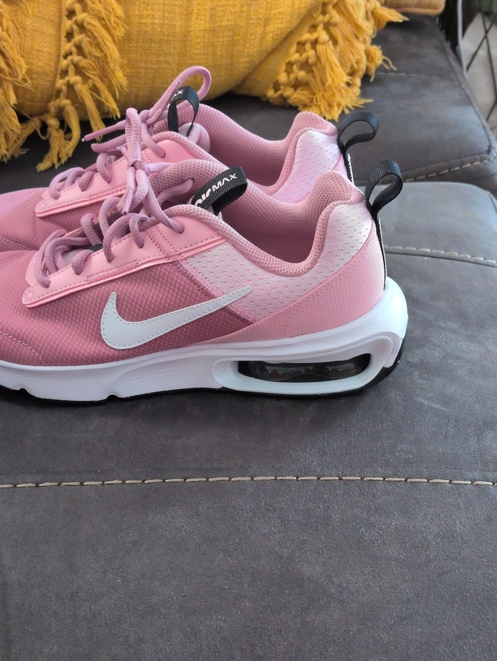 Nike Kids Pink and White Air Max Style Sneakers